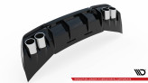 Maxton Design spoiler zadného nárazníka s imitáciou koncoviek výfuku CUPRA Formentor po FL Ver.3 - čierny lesklý s chrómovými koncovkami výfuku  