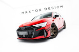 Maxton Design spoiler predného nárazníka Street Pro AUDI RS3 8Y Sedan po FL - čierny + lesklé krídielka