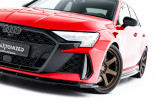 Maxton Design spoiler predného nárazníka AUDI RS3 8Y Sedan po FL Ver.1 - čierny lesklý