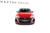 Maxton Design spoiler predného nárazníka AUDI RS3 8Y Sedan po FL Ver.1 - čierny lesklý