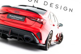 Maxton Design spoiler zadného nárazníka (s vertikálnym rebrovaním) AUDI RS3 8Y Sedan po FL Ver.1 - čierny lesklý