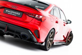 Maxton Design spoiler zadného nárazníka (s vertikálnym rebrovaním) AUDI RS3 8Y Sedan po FL Ver.2 - čierny lesklý