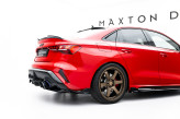 Maxton Design spoiler zadného nárazníka (s vertikálnym rebrovaním) AUDI RS3 8Y Sedan po FL Ver.2 - čierny lesklý