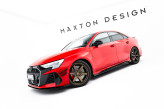 Maxton Design bočné prahové lišty Street Pro AUDI RS3 8Y Sedan po FL - čierny + lesklé krídielka