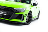 Maxton Design spoiler predného nárazníka AUDI RS3 8Y Sportback po FL Ver.1 - čierny lesklý