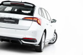 Maxton Design spoiler zadného nárazníka (s vertikálnym rebrovaním) ŠKODA Scala po FL - čierny lesklý
