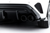 Maxton Design spoiler zadného nárazníka AUDI A3 S-Line 8Y Sportback po FL s čiernou imitáciou koncoviek výfuku