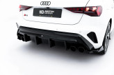 Maxton Design spoiler zadného nárazníka AUDI A3 S-Line 8Y Sportback po FL s chrómovou imitáciou koncoviek výfuku