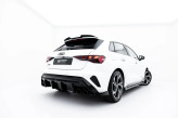 Maxton Design spoiler zadného nárazníka AUDI A3 S-Line 8Y Sportback po FL s chrómovou imitáciou koncoviek výfuku