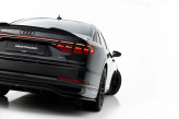 Maxton Design spoiler zadného nárazníka (s vertikálnym rebrovaním) AUDI A8 S-Line D5 Long po FL - čierny lesklý