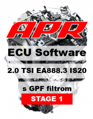 APR Stage 1 279 HP 424 Nm úprava riadiacej jednotky chiptuning AUDI TT 8S FWD 2.0 TSI s GPF filtrom pevných častíc