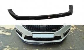 Maxton Design spoiler predného nárazníka ŠKODA Octavia III RS pred FL Ver.2 - čierny lesklý