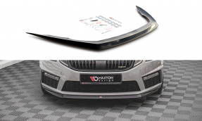 Maxton Design spoiler predného nárazníka ŠKODA Octavia III RS po FL Ver.1 - čierny lesklý