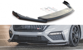 Maxton Design spoiler predného nárazníka + krídielka ŠKODA Octavia IV RS Ver.2 - čierny lesklý