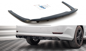 Maxton Design stredový spoiler zadného nárazníka (s vertikálnym rebrovaním) ŠKODA Octavia IV kombi / liftback - čierny lesklý