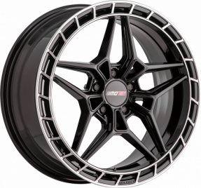 MOTEC hliníkové disky MCT16-Futura 19x8.5 ET45 5/112 Ø66.5 - Čierna lesklá brúsená