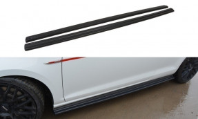 Maxton Design bočné prahové lišty (široké) VW Golf VII GTI pred/po FL - čierny lesklý