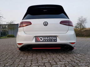 Maxton Design stredový spoiler zadného nárazníka VW Golf VII GTI CLUBSPORT - čierny lesklý