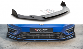 Maxton Design spoiler predného nárazníka Racing Durability VW Golf VII R / R-Line po FL Ver.2 - čierny