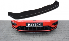 Maxton Design spoiler predného nárazníka VW Golf VII R / R-Line po FL Ver.5 - čierny lesklý