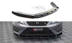 Maxton Design spoiler predného nárazníka Seat Leon 5F FR / CUPRA Ver.1 - čierny lesklý  