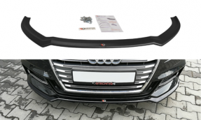 Maxton Design spoiler predného nárazníka AUDI A3 S-Line / S3 8V po FL Sedan Ver.2 - čierny lesklý  