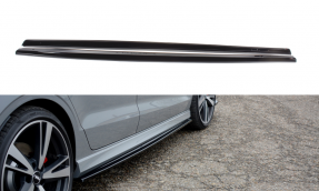 Maxton Design bočné prahové lišty AUDI RS3 8V po FL Sedan - čierny lesklý  