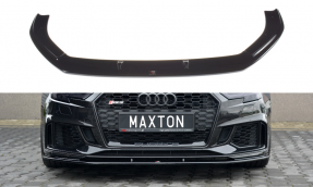 Maxton Design spoiler predného nárazníka AUDI RS3 8V po FL Sportback Ver.1 - čierny lesklý  