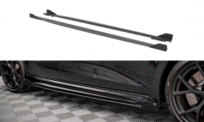 Maxton Design bočné prahové lišty Street Pro AUDI RS3 8Y Sportback - čierny + lesklé krídielka 