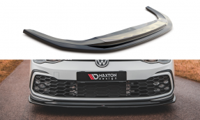 Maxton Design spoiler predného nárazníka VW Golf VIII GTI / R-Line Ver.5 - čierny lesklý