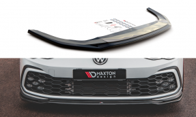 Maxton Design spoiler predného nárazníka VW Golf VIII GTI / R-Line Ver.4 - čierny lesklý