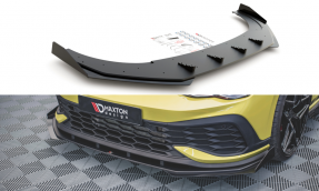 Maxton Design spoiler predného nárazníka Racing Durability VW Golf VIII GTI CLUBSPORT - čierny + lesklé krídielka