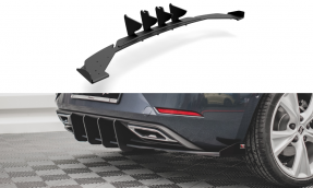 Maxton Design spoiler zadného nárazníka Racing Durability SEAT Leon 4 FR Hatchback - čierny + lesklé krídielka