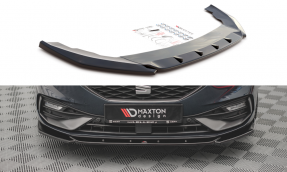 Maxton Design spoiler predného nárazníka SEAT Leon 4 FR Ver.2 - čierny lesklý 