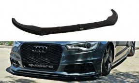 Maxton Design spoiler predného nárazníka AUDI A6 / S6 C7 pred FL Ver.1 - čierny lesklý