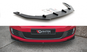 Maxton Design spoiler predného nárazníka Racing Durability VW Golf VI GTI Ver.3 - čierny 