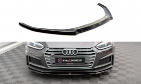 Maxton Design spoiler predného nárazníka AUDI A5 S-Line / S5 B9 Coupe/Sportback Ver.2 - čierny lesklý