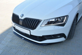 Maxton Design spoiler predného nárazníka ŠKODA Superb III Ver.1 - čierny lesklý