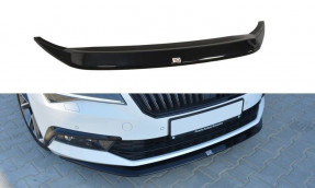 Maxton Design spoiler predného nárazníka ŠKODA Superb III Ver.1 - čierny lesklý