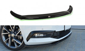 Maxton Design spoiler predného nárazníka ŠKODA Superb III Ver.2 - čierny lesklý