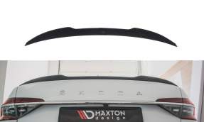 Maxton Design predĺženie strešného spoilera ŠKODA Superb III pred/po FL liftback Ver.2 - čierny lesklý