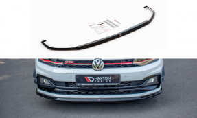 Maxton Design spoiler predného nárazníka VW Polo AW GTI Ver.3 - čierny lesklý
