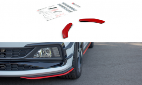 Maxton Design spoiler predného nárazníka VW Polo AW GTI Ver.5 - čierny lesklý