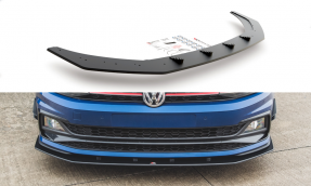 Maxton Design spoiler predného nárazníka Racing Durability VW Polo AW GTI - čierny 