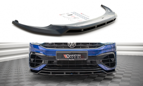 Maxton Design spoiler predného nárazníka VW Tiguan MQB R / R-Line po FL Ver.1 - čierny lesklý