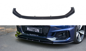 Maxton Design spoiler predného nárazníka AUDI RS4 B9 Avant Ver.1 - čierny lesklý