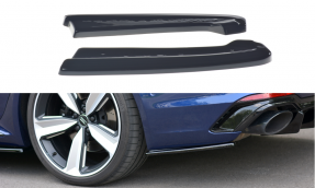 Maxton Design bočné spoilery zadného nárazníka AUDI RS4 B9 Avant - čierny lesklý