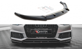 Maxton Design spoiler predného nárazníka AUDI A4 S-Line / S4 B9 pred FL Ver.3 - čierny lesklý