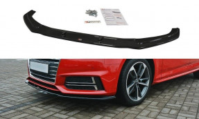 Maxton Design spoiler predného nárazníka AUDI A4 S-Line / S4 B9 pred FL Ver.2 - čierny lesklý