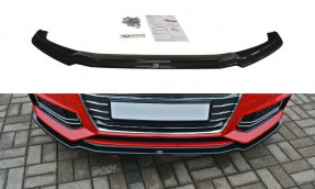 Maxton Design spoiler predného nárazníka AUDI A4 S-Line / S4 B9 pred FL Ver.1 - čierny lesklý